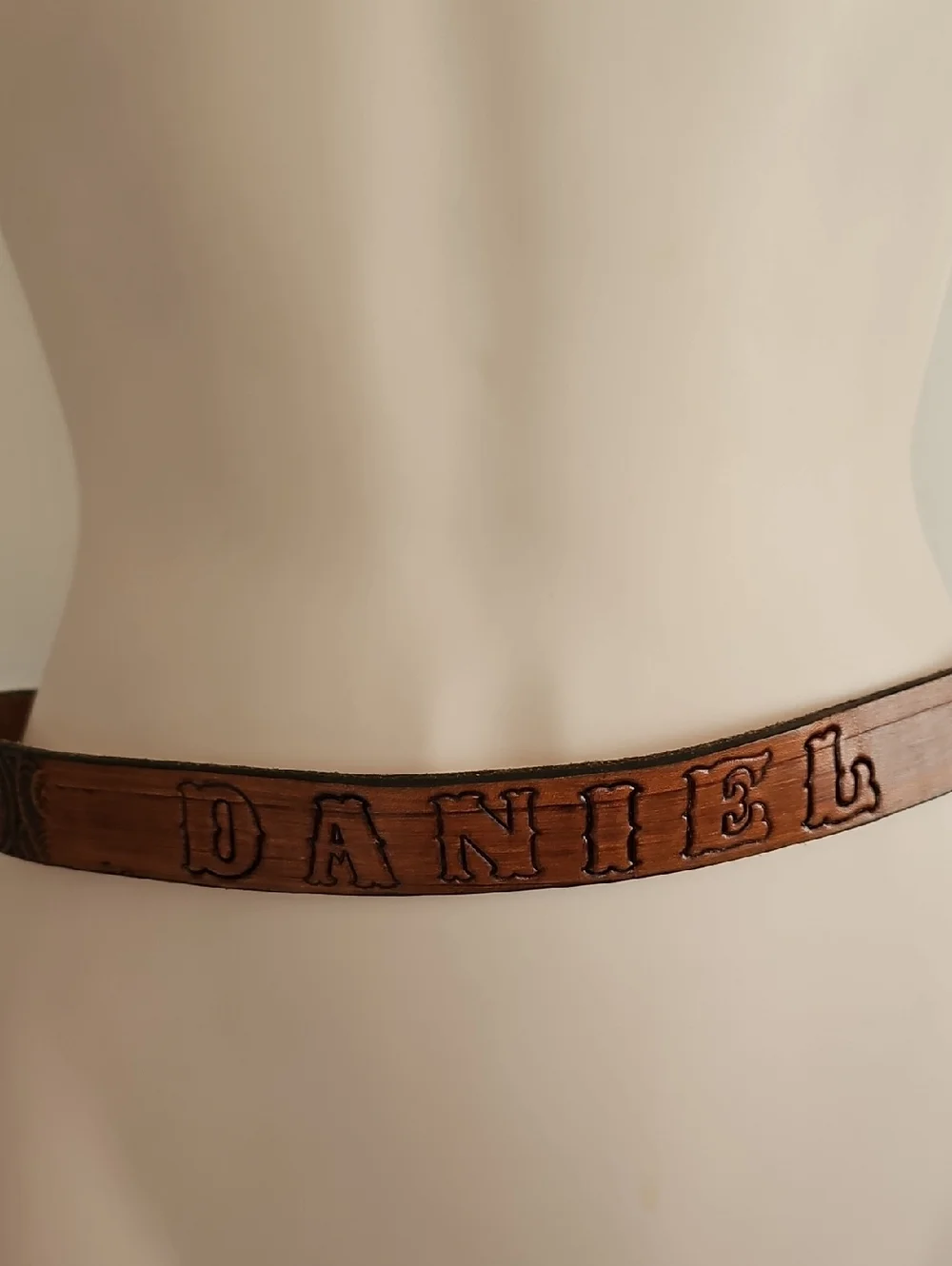 Vintage Western Indian Chief Eagle Leather Childs Belt 26